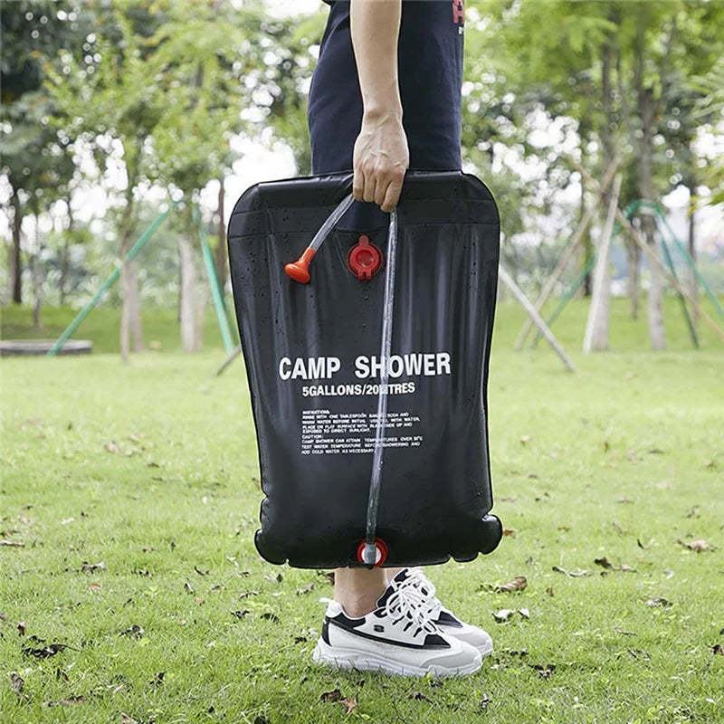 Portable folding outdoor bath bag