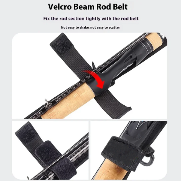 Lightweight Portable Fishing Rod Bag – Protective Cover with Bundling Strap for Lure Rods, Travel & Bicycle Fishing