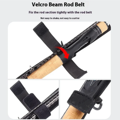 Lightweight Portable Fishing Rod Bag – Protective Cover with Bundling Strap for Lure Rods, Travel & Bicycle Fishing