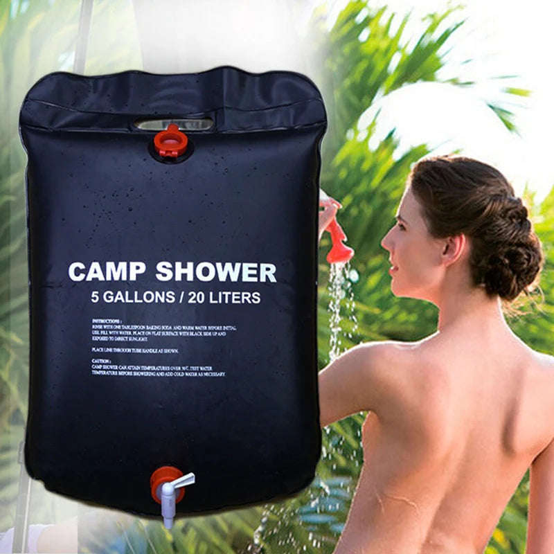Portable folding outdoor bath bag