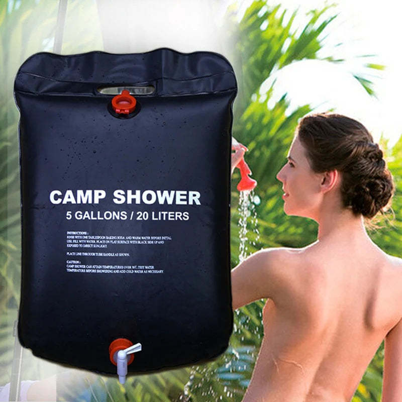 Portable folding outdoor bath bag