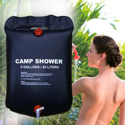 Portable folding outdoor bath bag