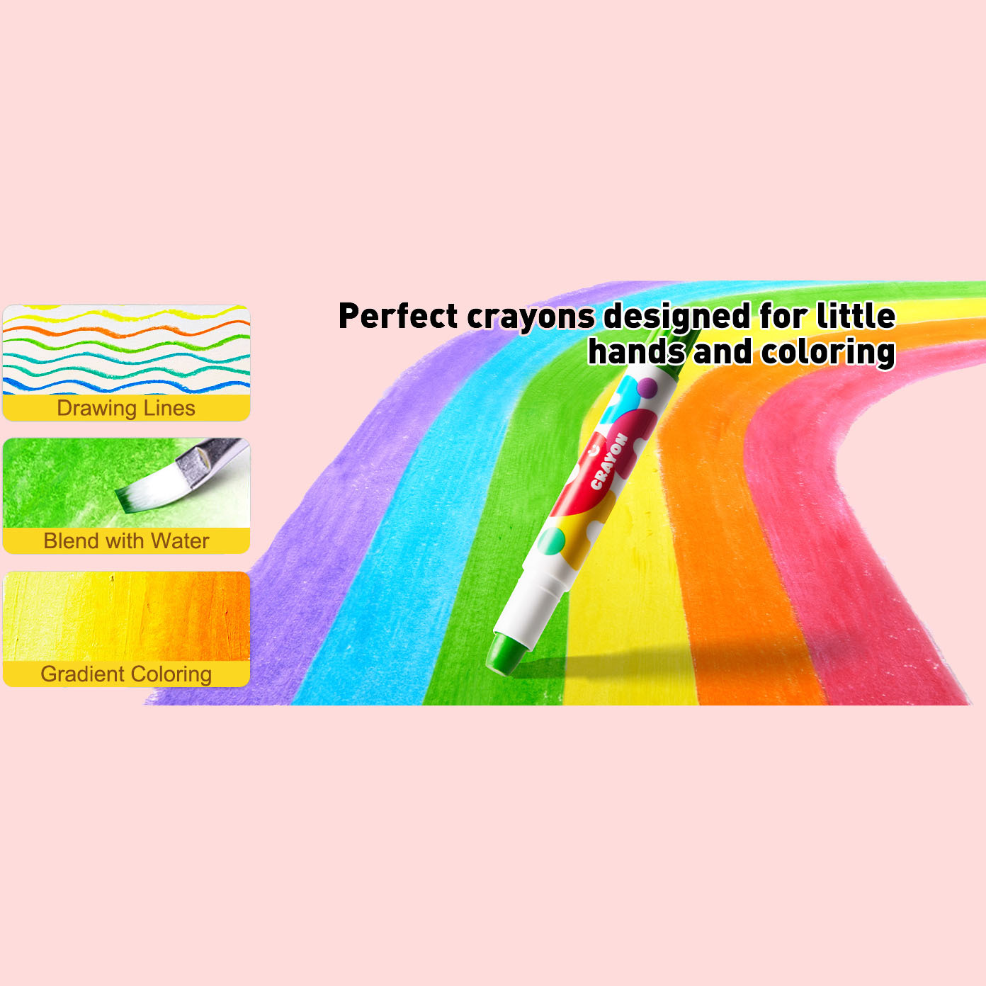 Non-Toxic Twistable Silky Crayons for Kids
