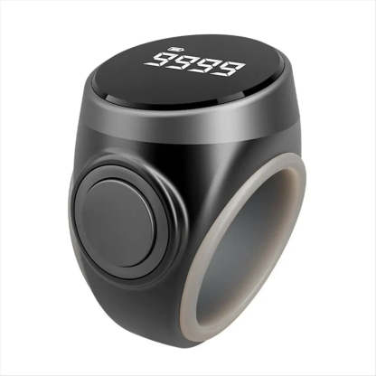 Rechargeable Smart Ring Counter – 4-Digit Digital Display for Meditation, Tasks & More