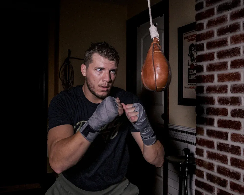 Professional boxing training speed bag