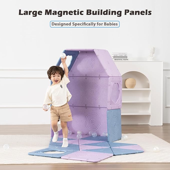 MagiForm Giant Magnetic Building Forts – 18-Piece Creative Playhouse Set
