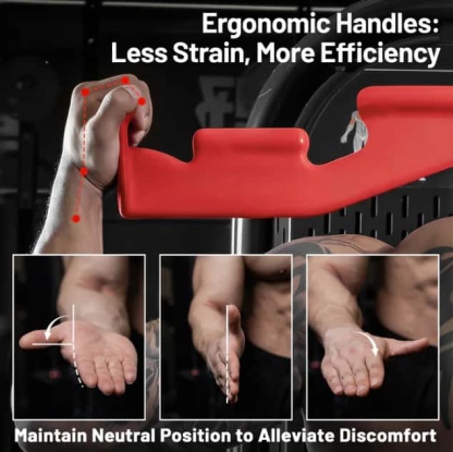 Triangular Stability Lat Pulldown Bar Set – 8 Ergonomic Handles for Total Back Training