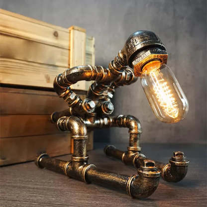 Wrought Iron Pipe Art Night Light