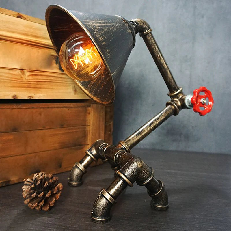 Wrought Iron Pipe Art Night Light