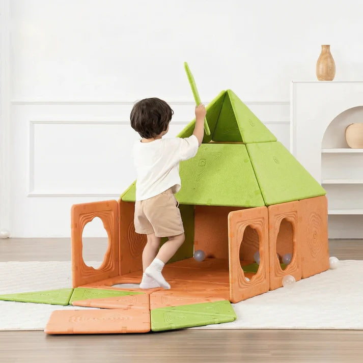 MagiForm Giant Magnetic Building Forts – 18-Piece Creative Playhouse Set