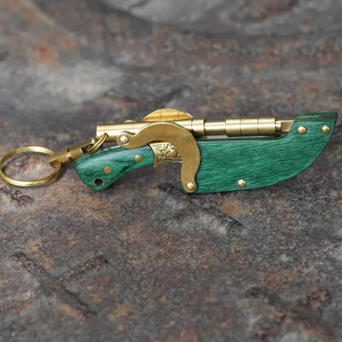 Handmade mini steampunk knife