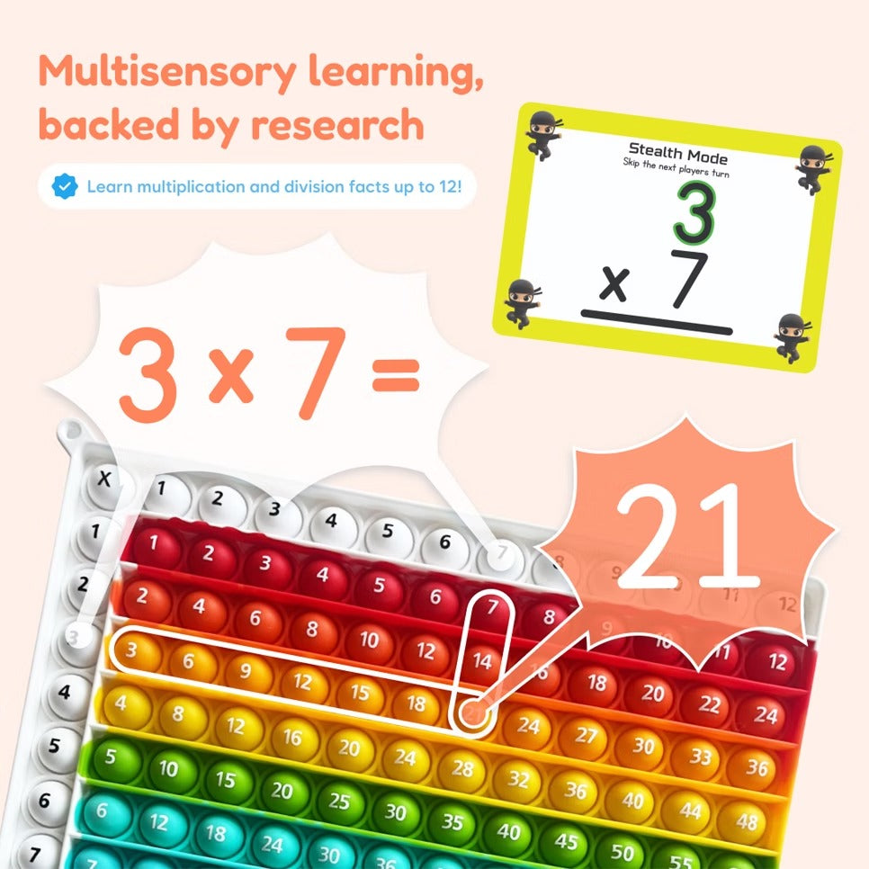 Multiplication and Division Finger Game Mat | Flexible and Durable Math Learning Tool
