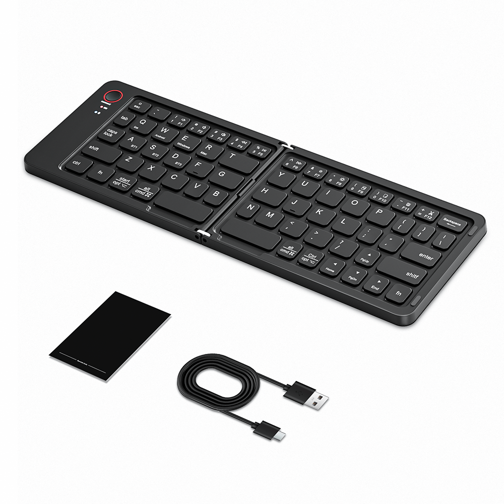 Compact wireless folding keyboard