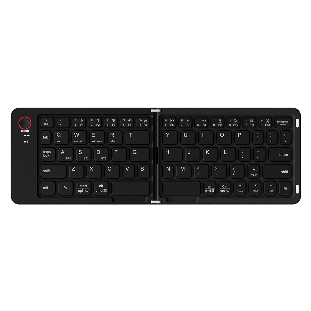 Compact wireless folding keyboard