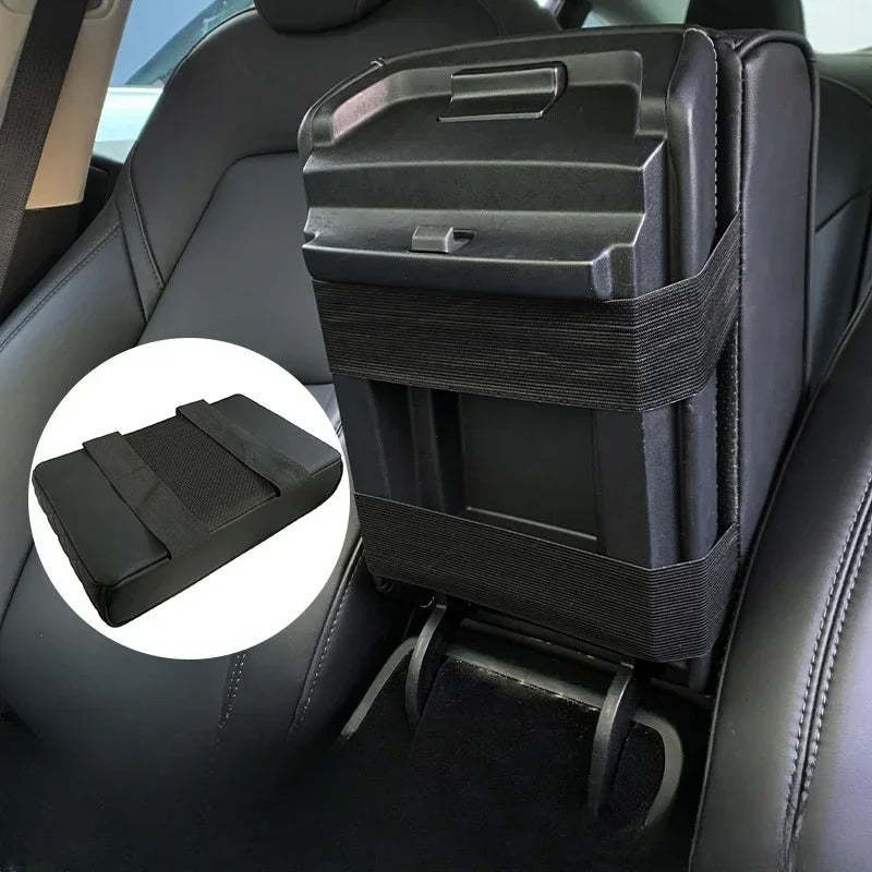 Car center armrest mat with 2 cup holders