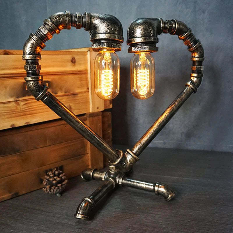 Wrought Iron Pipe Art Night Light