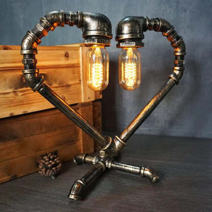 Wrought Iron Pipe Art Night Light