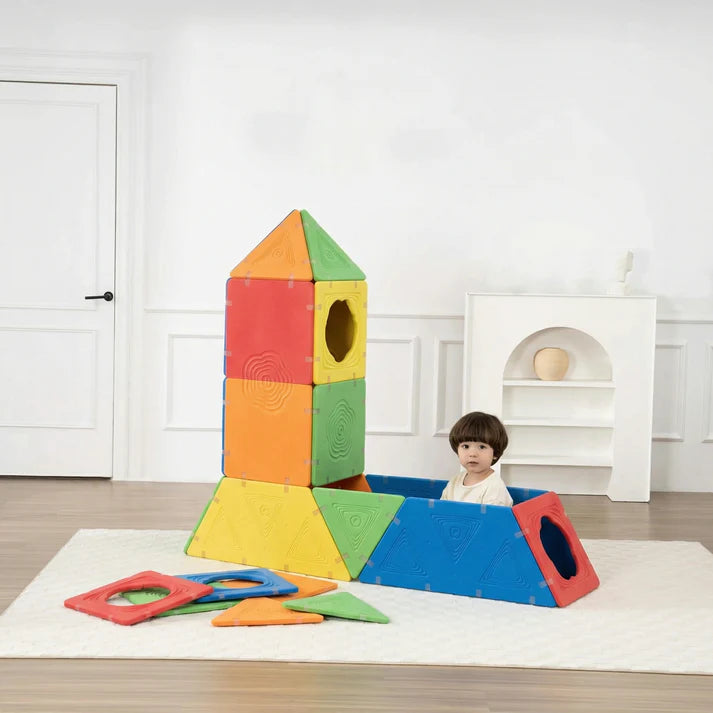 MagiForm Giant Magnetic Building Forts – 18-Piece Creative Playhouse Set
