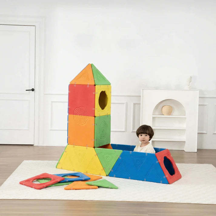 MagiForm Giant Magnetic Building Forts – 18-Piece Creative Playhouse Set