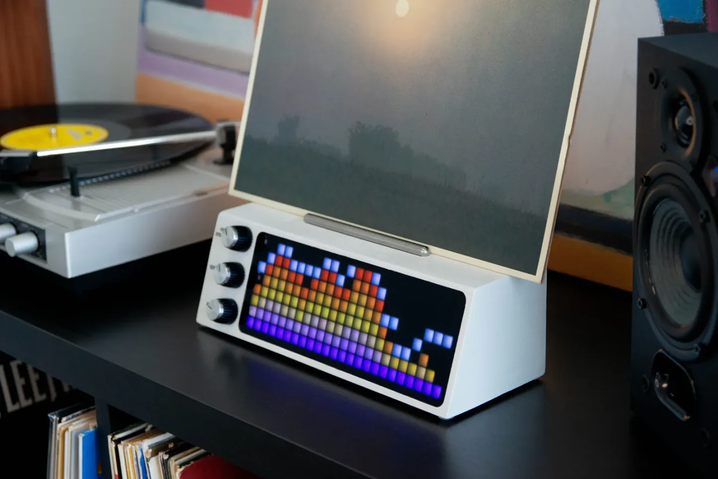 Smart vinyl record rack