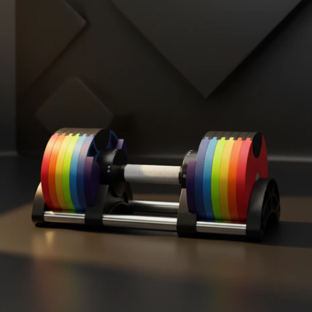 Rainbow Adjustable Dumbbell Set — 2KG to 50KG (5LB to 110LB)