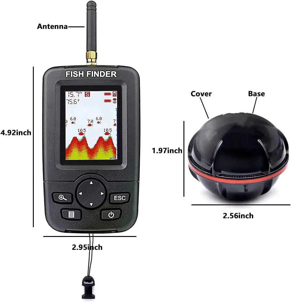 Portable Wireless Sonar Fishing Alert Fish Finder Underwater Fishing Detector