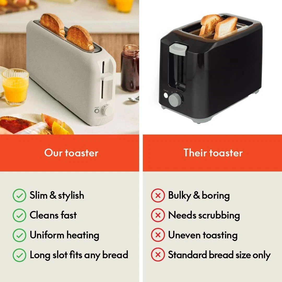 2-slice ultra-slim toaster