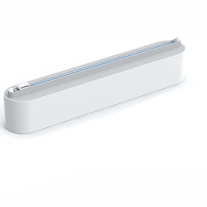 Wrap Dispenser with Slide Cutters, Refillable Magnetic Plastic