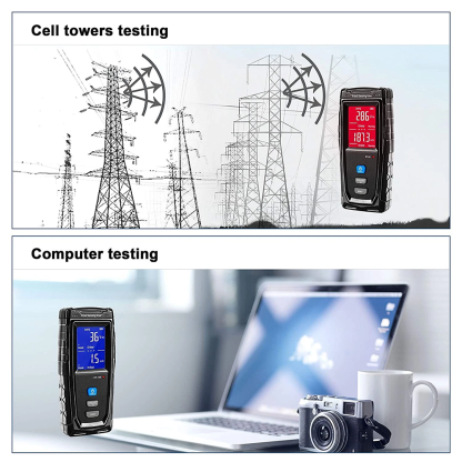 Handheld rechargeable digital electromagnetic field radiation detector