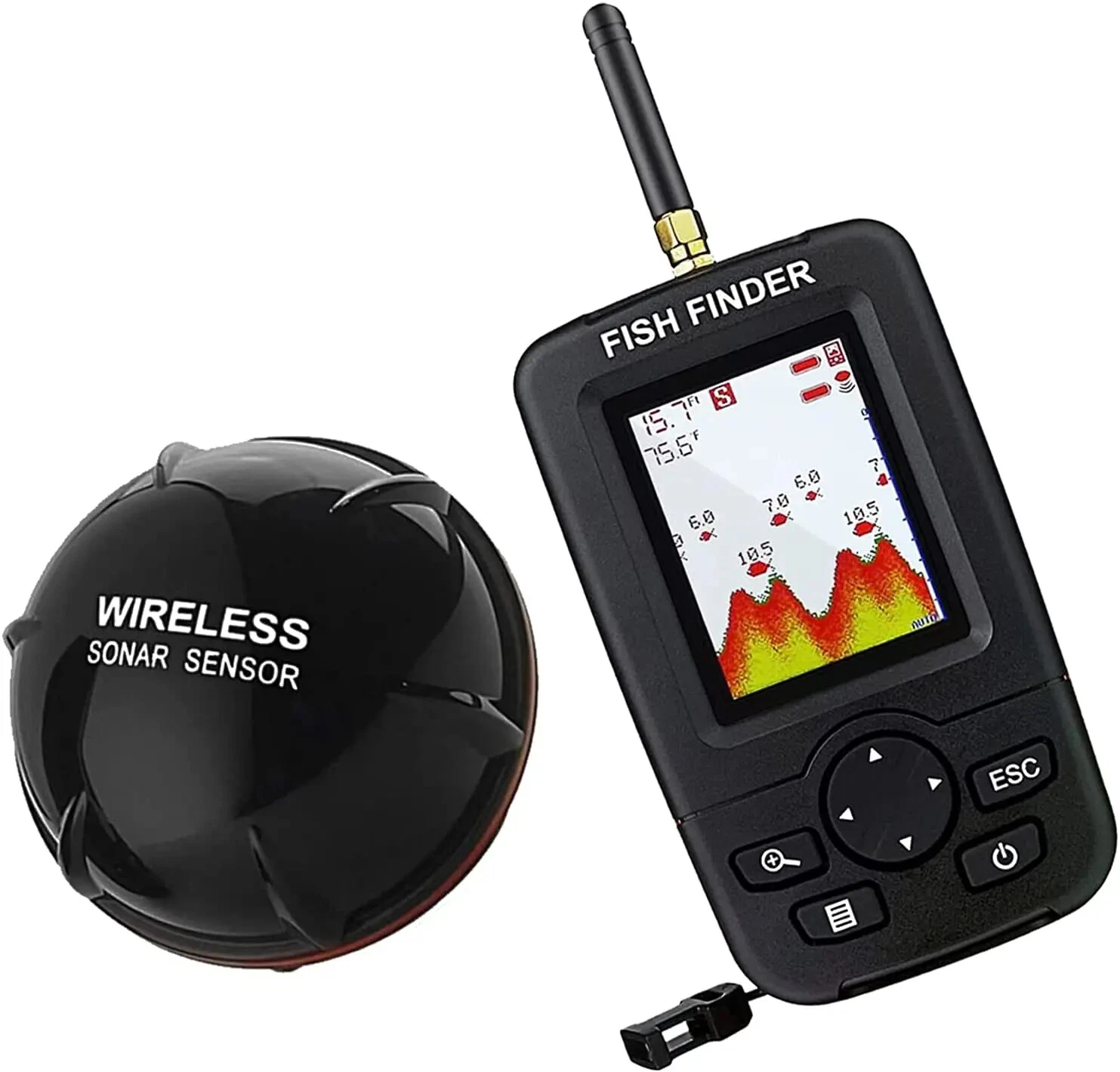 Portable Wireless Sonar Fishing Alert Fish Finder Underwater Fishing Detector