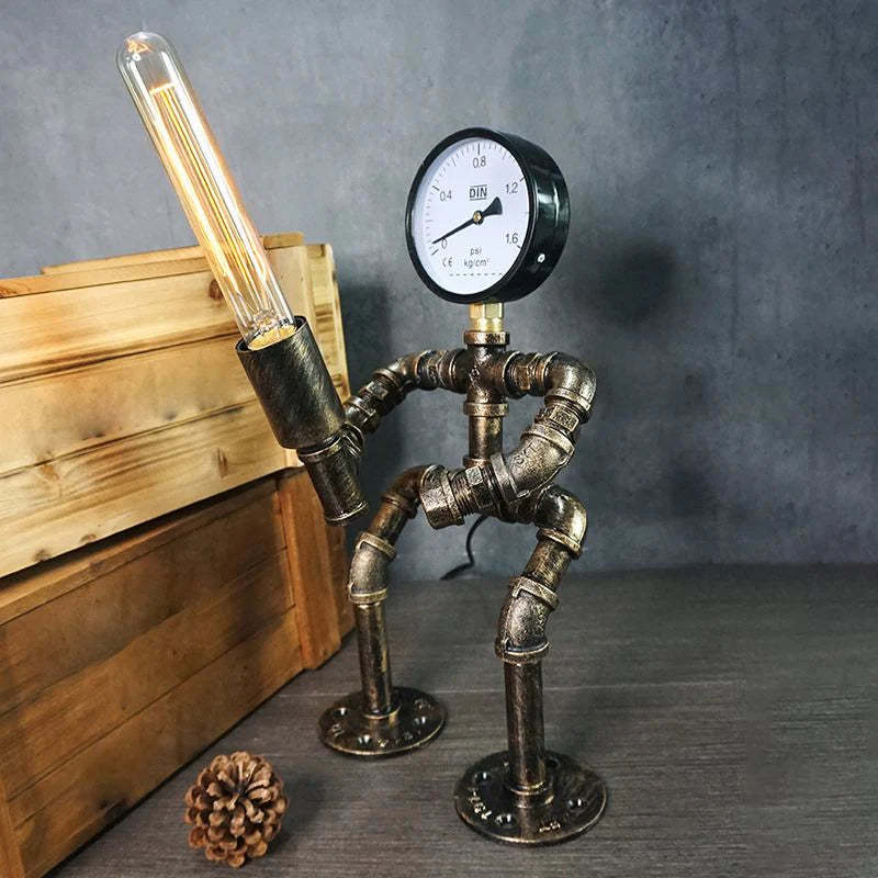 Wrought Iron Pipe Art Night Light