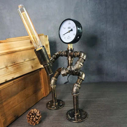 Wrought Iron Pipe Art Night Light