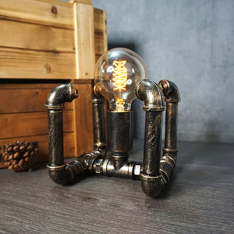 Wrought Iron Pipe Art Night Light