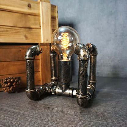 Wrought Iron Pipe Art Night Light