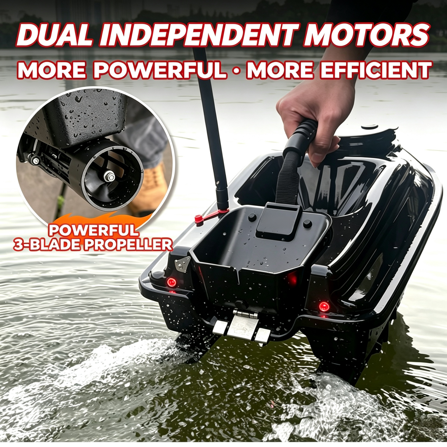 GPS Fishing Bait Boat – Auto Return, Remote Control