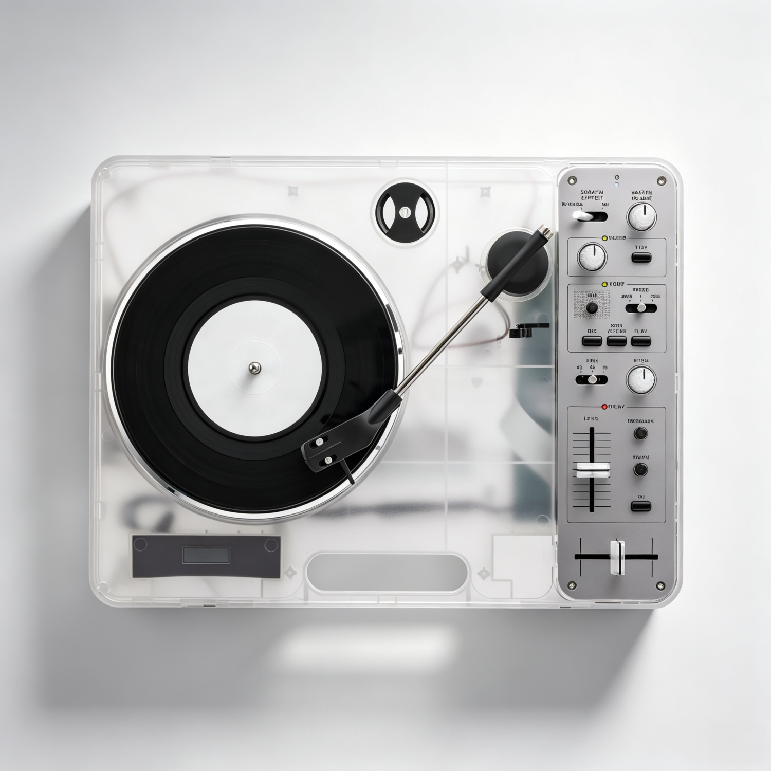Portable Vinyl Turntable with a Stunning Transparent Design