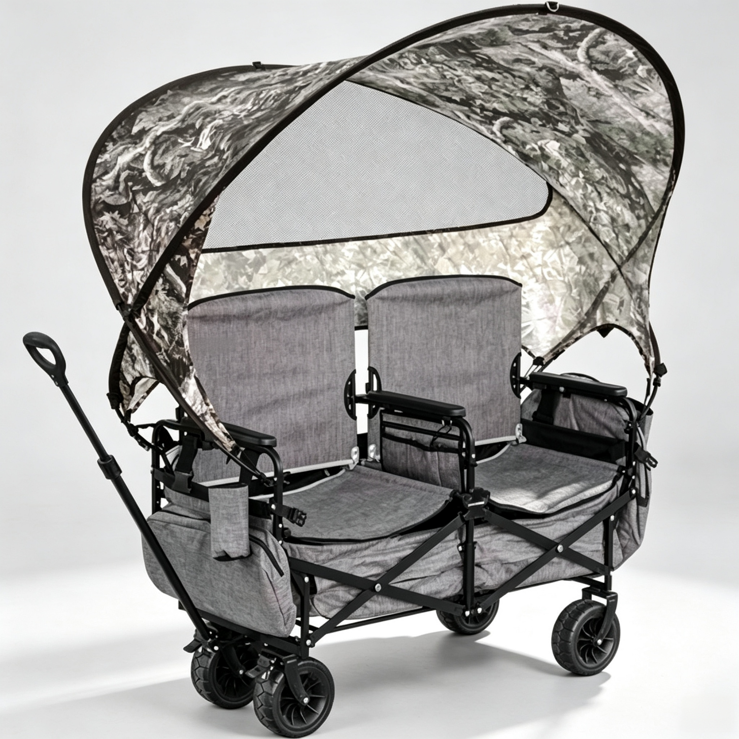 3-in-1 Wagon with Seats, Canopy & Storage