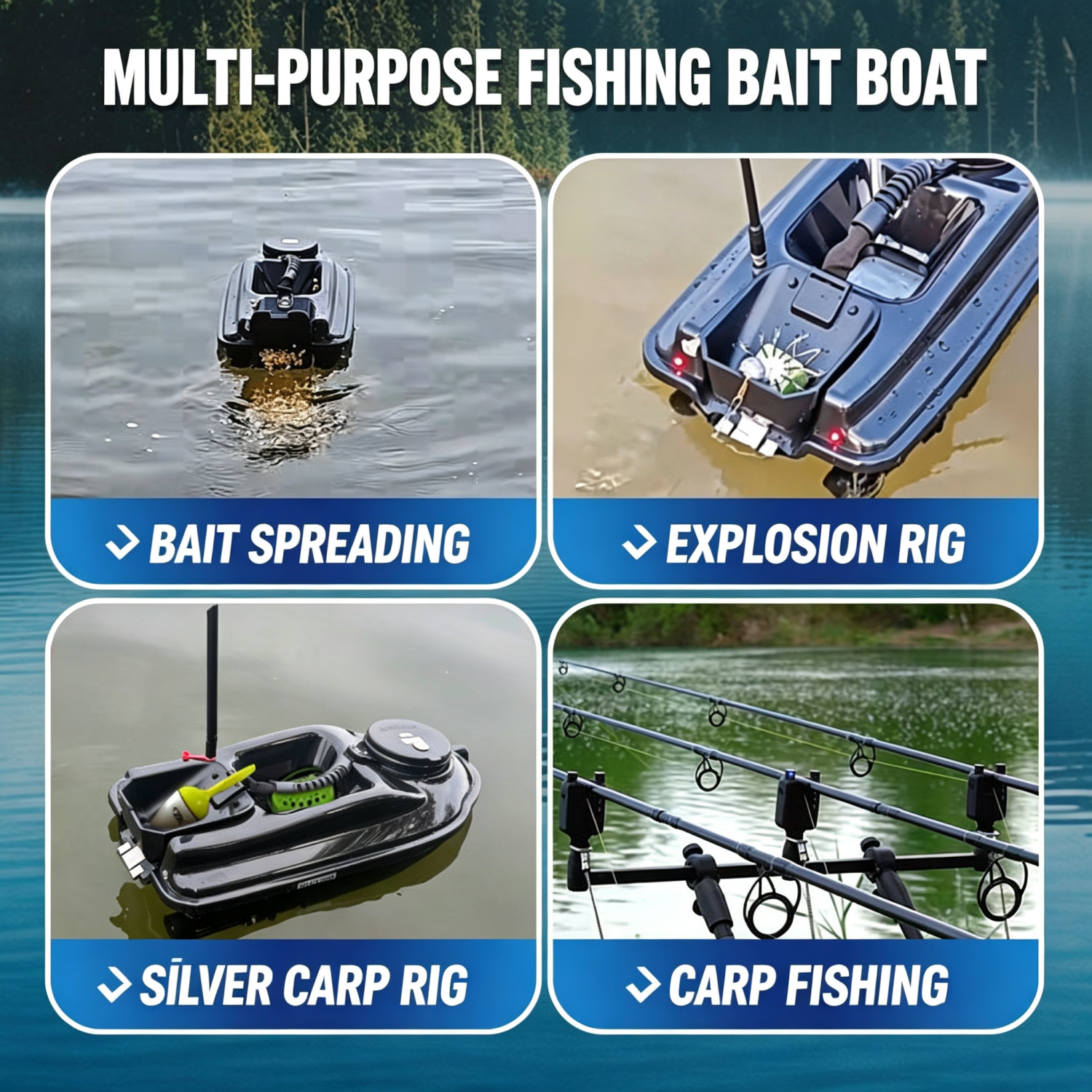 GPS Fishing Bait Boat – Auto Return, Remote Control