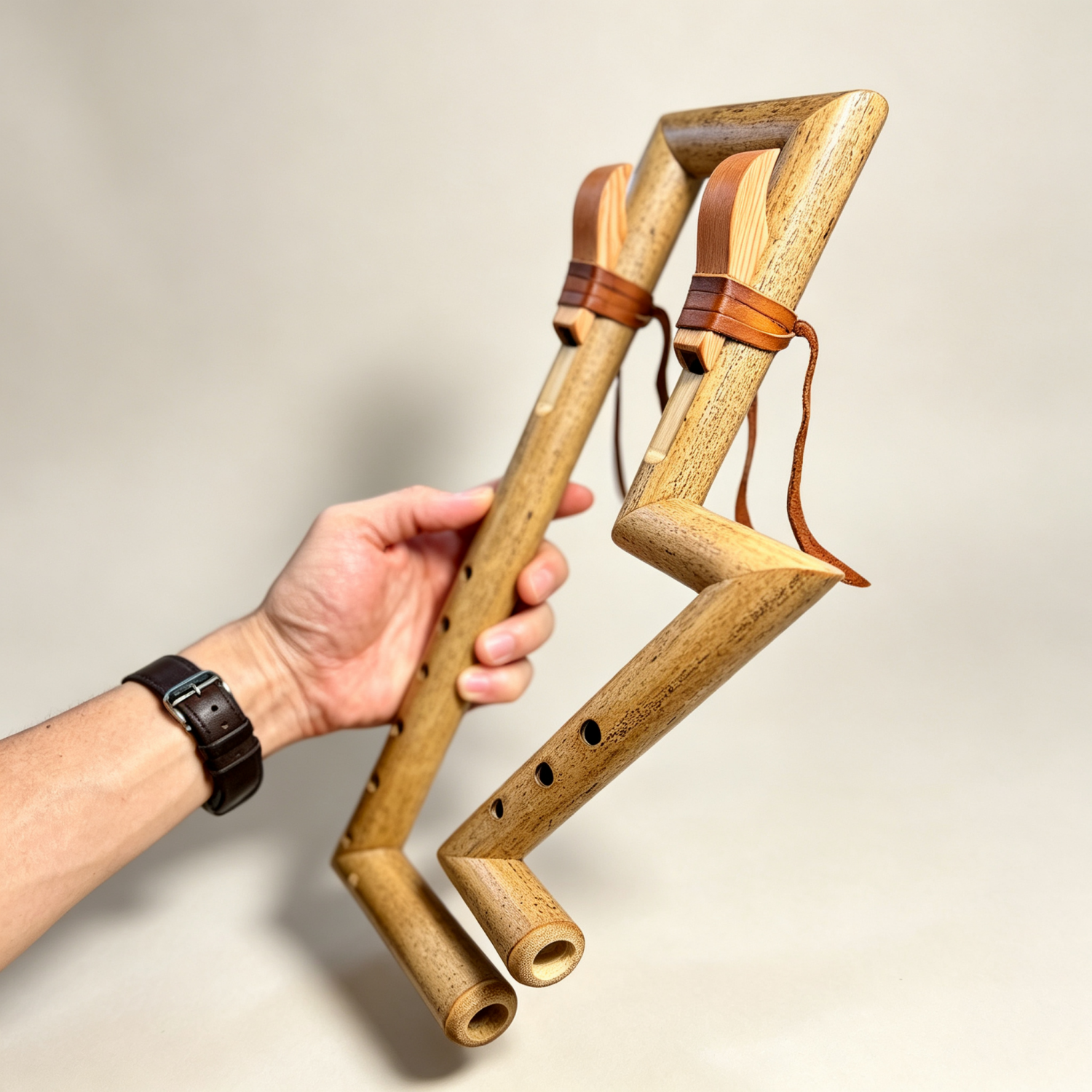 Exotic Folded Drone Flute – Compact Design