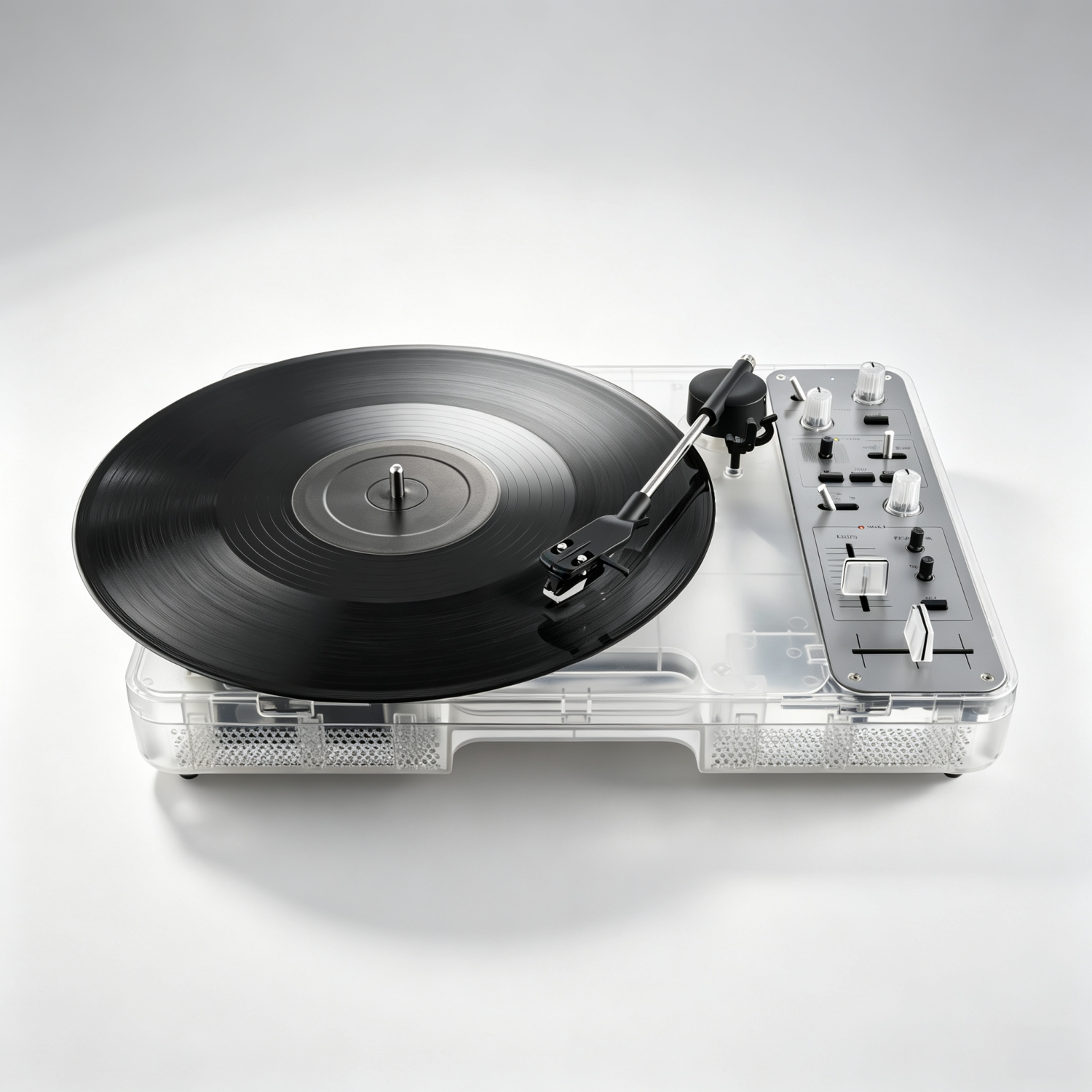 Portable Vinyl Turntable with a Stunning Transparent Design