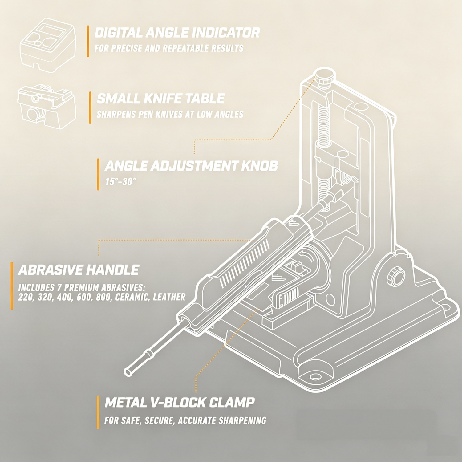 Adjustable Precision Knife Sharpener – Professional Guided Sharpening System