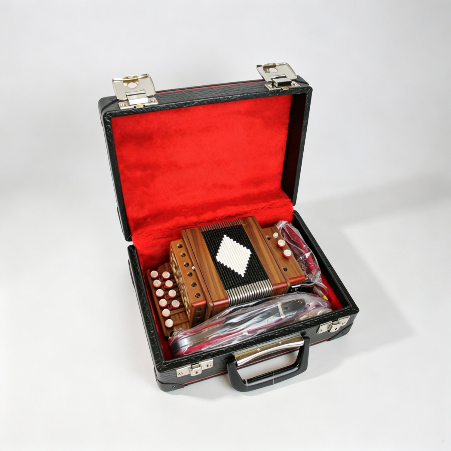 Walnut Organetto – 10-Key Diatonic Accordion
