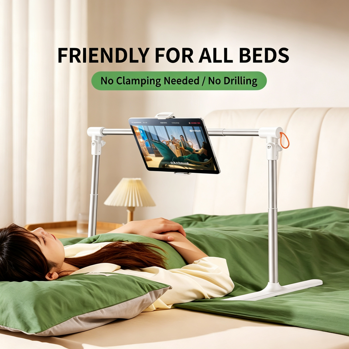 Watch, Read & Relax — Hands-Free From Bed