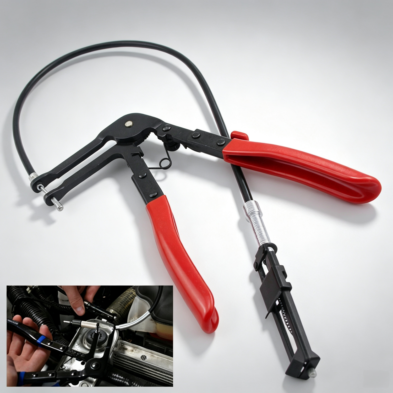 9-Piece Hose Clamp Pliers Set – Flexible Cable & Swivel Jaws