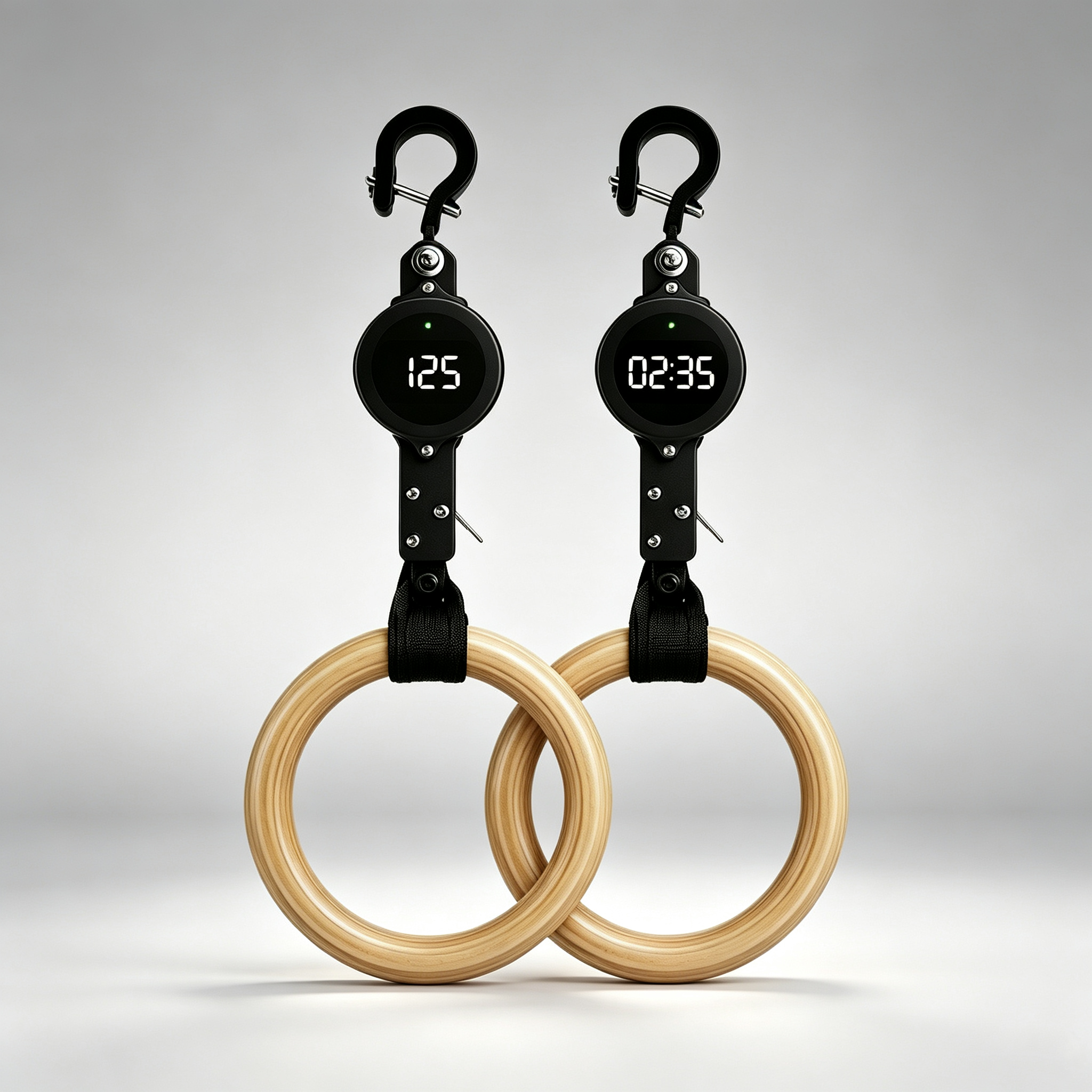 Smart Portable Gymnastics Ring Training Set with QR Coaching,  Workout Tracking,Quick Setup & Custom Engraving