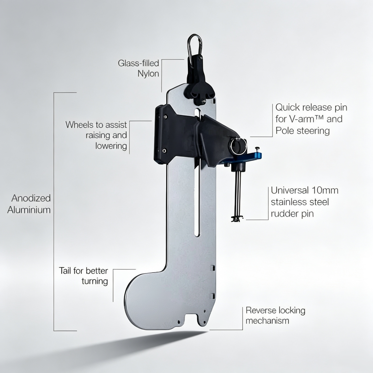Universal Kayak Rudder – Motor Ready