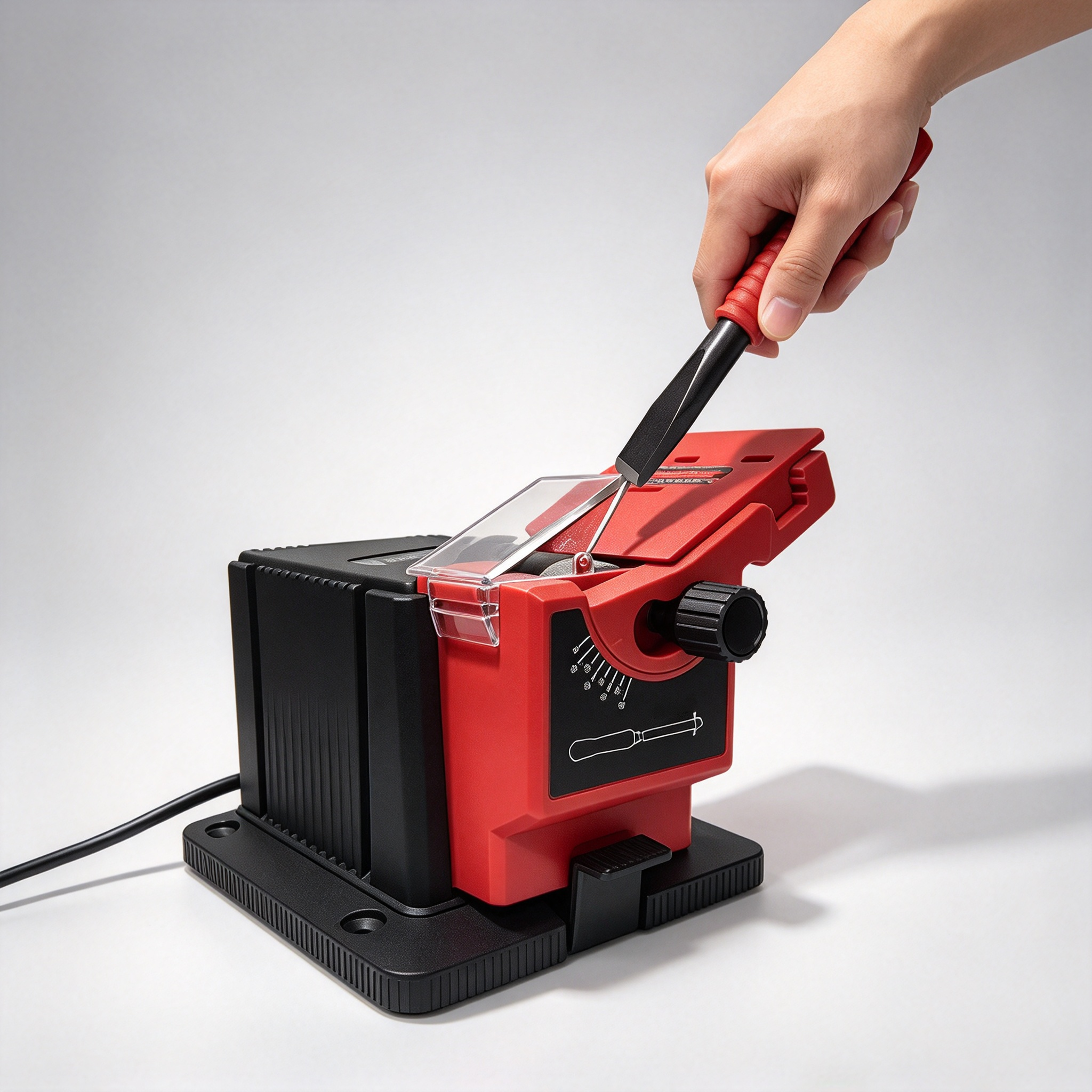Electric Sharpener for Drills, Knives, Chisels & Scissors – 3-in-1 Workshop Tool