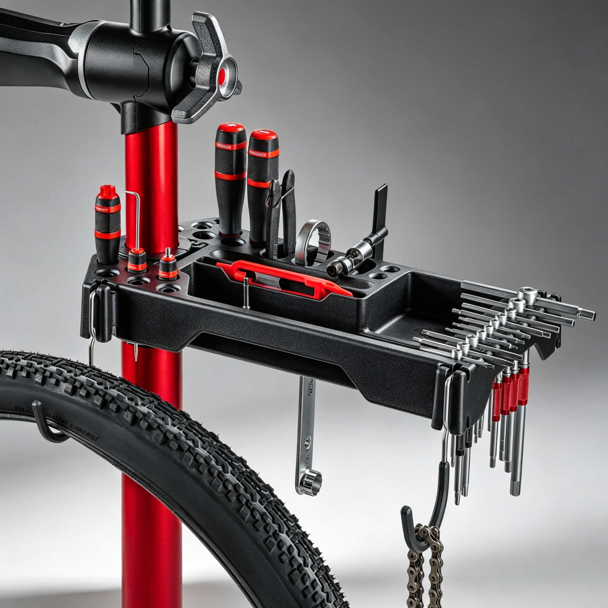 Bike Repair Stand Tool Tray – 27 Slots