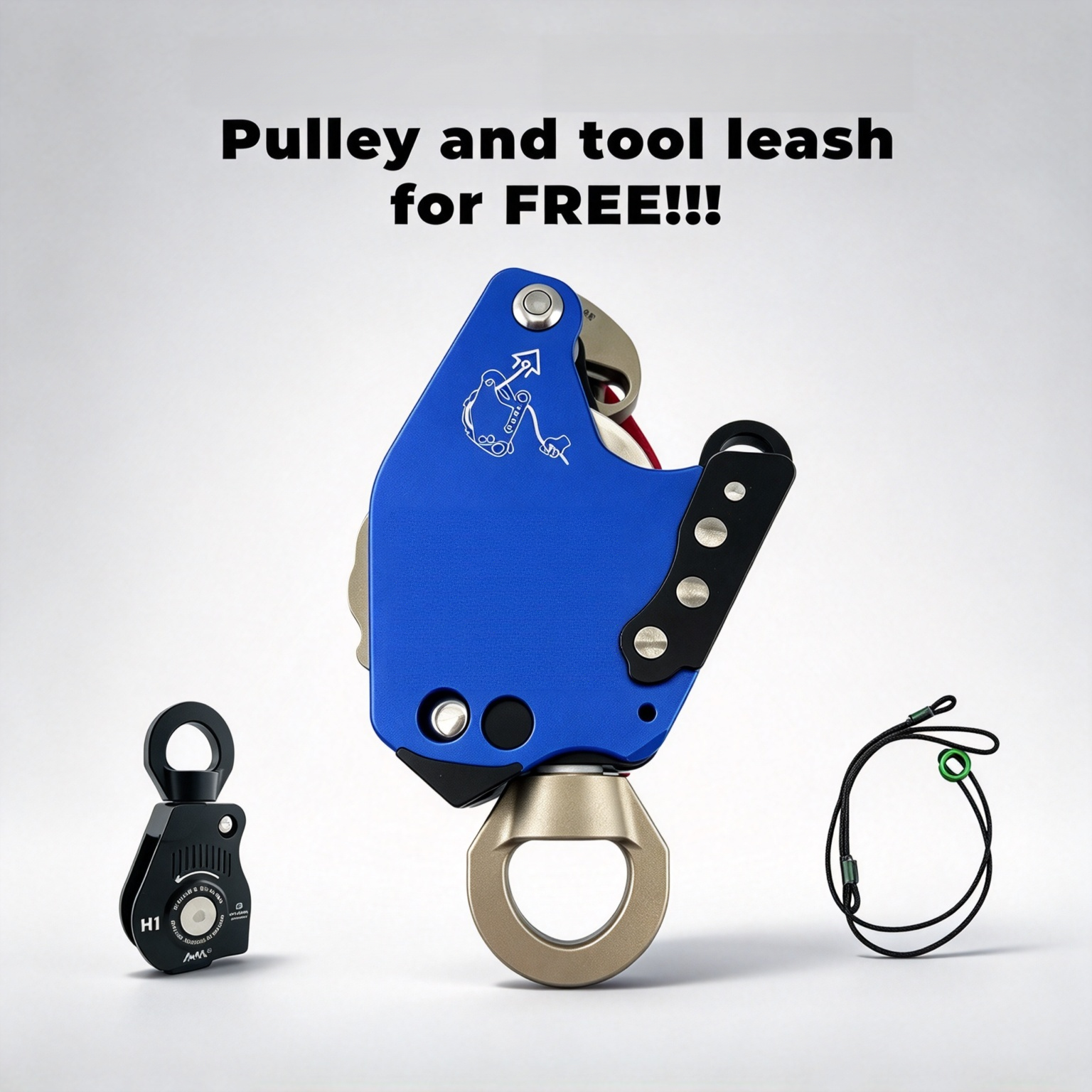 Drill-Powered Rope Ascender – Lift, Lower, and Secure with One Tool
