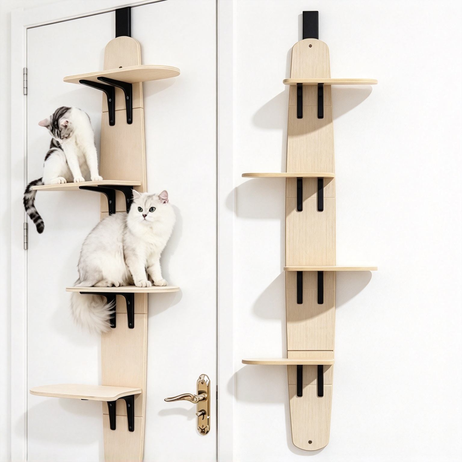 Over-the-Door Cat Tree – 4-Tier Hanging Cat Shelf